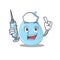 A nice nurse of raindrop mascot design concept with a syringe