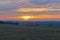 Nice orange winter sunrise on Czech landscape