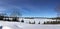 Nice panoramic view on a large lake in the canadian forest