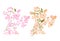 Nice Peach blossom isolated vector.Japanese floral.