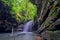 A nice perspective view of Batu Kawah Waterfall in Pahang, Malaysia