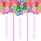 Nice picture with three bookmarks with floral patterns on the to
