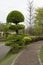 Nice plants and alley arranged in the park