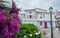 Nice postcard of the colorful houses of the town of Redes, in Galicia. Spain