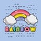 Nice rainbow with cloud in the sky design