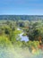 Nice rural photo of nature from above and a river