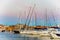 Nice sailboats in marina Tribunj, Croatia