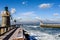 Nice shot on the Capbreton pier and its lighthouse with a fishing boat returning to port