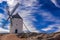 Nice Shot Of A Windmill Next To Some Beautiful Rocks And A Spectacular Sky In Consuegra. December 26, 2018. Consuegra Toledo
