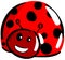 Nice smiling Ladybug isolated