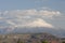 the nice snowy mountains with couds, central Turkey