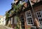 Nice street with old brick houses, Lubeck, Germany