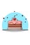 Nice and sweet tart cake cartoon illustration