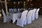 Nice table for a lunch on the beach. Located under a traditional bungalow to protect the guests from the sun.