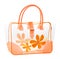 Nice transparency flower pattern handbag