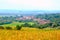 Nice typical rural landscape in the plains of Transylvania, Romania.