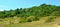 Nice typical rural landscape in the plains of Transylvania, Romania.