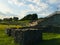 Nice view of Amphitheatre of the Porolissum roman castrum from Transylvania, Romania.