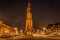 Nice view of Delft in Netherlands at night