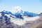 Nice view of the mountains. Caucasian ridge in summer. Mountain landscape of Elbrus