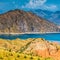 Nice view of Nurek Reservoir in Tajikistan