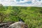 Nice view to valley with river Dyje, forest and rock, national park Podyji, Czech republic