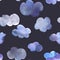 Nice watercolor dark clouds seamless background