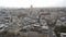 Nice wide city view of Paris from above Notre Damme Cathedral