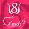 Nice Women s Day greeting card, 8th March