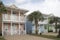 Nice wooden houses with balcony