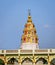 Nicely carved , colorful dome of an Indian temple in Pune, India..