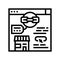 niche link building line icon vector illustration