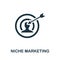 Niche Marketing icon. Simple element from affiliate marketing collection. Filled Niche Marketing icon for templates