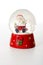 Nicholaus christmas souvenir glass ball. Dolphin Christmas Illustration. Snowing snow glass ball.