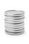 Nickel coin stack isolated. 3D rendering