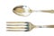 Nickel silver spoon and fork