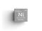 Nickel. Transition metals. Chemical Element of Mendeleev\\\'s Periodic Table.. 3D illustration