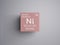 Nickel. Transition metals. Chemical Element of Mendeleev\\\'s Periodic Table.. 3D illustration