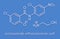 Niclosamide ethanolamine tapeworm drug molecule anthelmintic. May be useful as antidiabetic drug, acting as a mitochondrial.