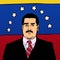 Nicolas Maduro 46th President of Venezuela, national flag