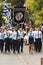 Nicosia, Cyprus-October 28, 2019: high school students from different schools in uniform participate in a solemn parade dedicated