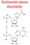 Nicotinamide adenine dinucleotide or NAD coenzyme molecule. Skeletal formula.