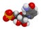 Nicotinamide mononucleotide molecule. Precursor of NAD . 3D rendering. Atoms are represented as spheres with conventional color.