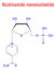 Nicotinamide mononucleotide molecule. Precursor of NAD plus. Skeletal formula.