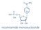 Nicotinamide mononucleotide molecule. Precursor of NAD . Skeletal formula.