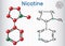 Nicotine molecule, is alkaloid , found in the nightshade family