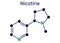 Nicotine molecule, is alkaloid , found in the nightshade family of plants. Structural chemical formula