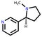 Nicotine structural formula