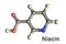 Nicotinic acid, niacin molecule