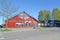 NIDA, LITHUANIA. View of the building of the bus station. Lithuanian text - Bus station